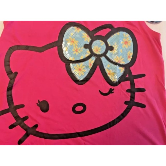 Hello Kitty Women Junior Racerback Tank M. New - Picture 2 of 3